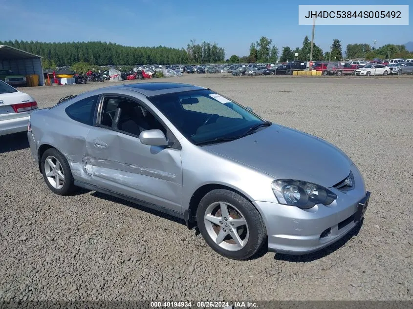 2004 Acura Rsx VIN: JH4DC53844S005492 Lot: 40194934