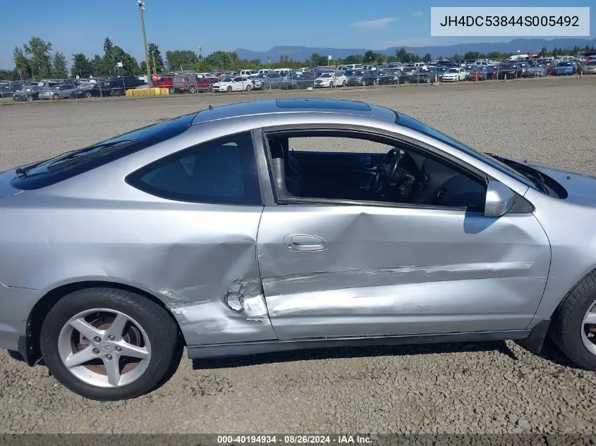 2004 Acura Rsx VIN: JH4DC53844S005492 Lot: 40194934