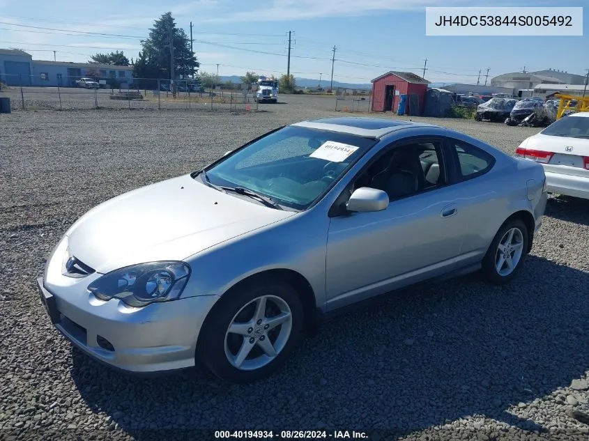 2004 Acura Rsx VIN: JH4DC53844S005492 Lot: 40194934