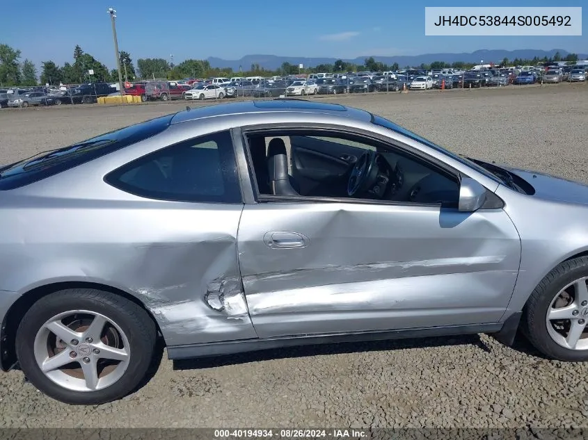 2004 Acura Rsx VIN: JH4DC53844S005492 Lot: 40194934