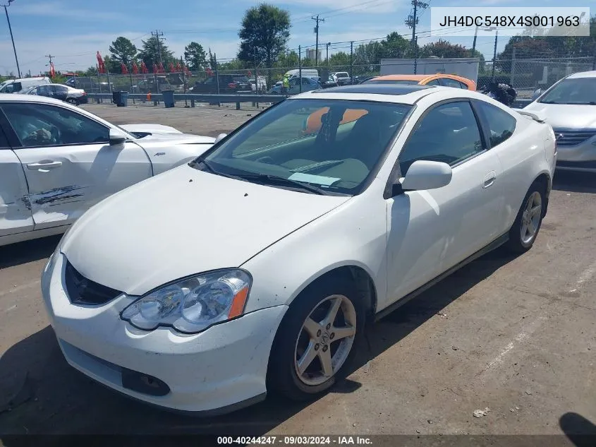 2004 Acura Rsx VIN: JH4DC548X4S001963 Lot: 40244247