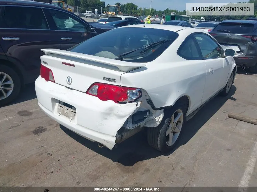 2004 Acura Rsx VIN: JH4DC548X4S001963 Lot: 40244247