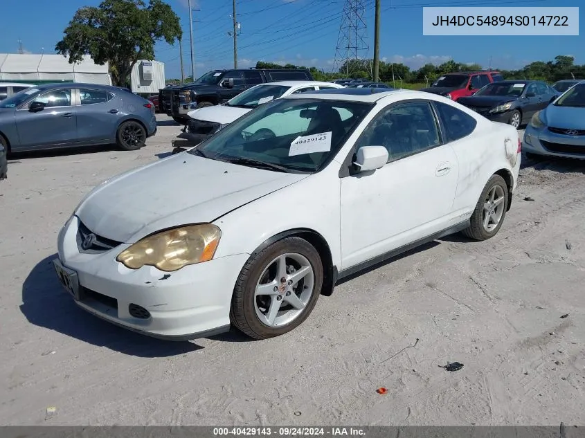 2004 Acura Rsx VIN: JH4DC54894S014722 Lot: 40429143