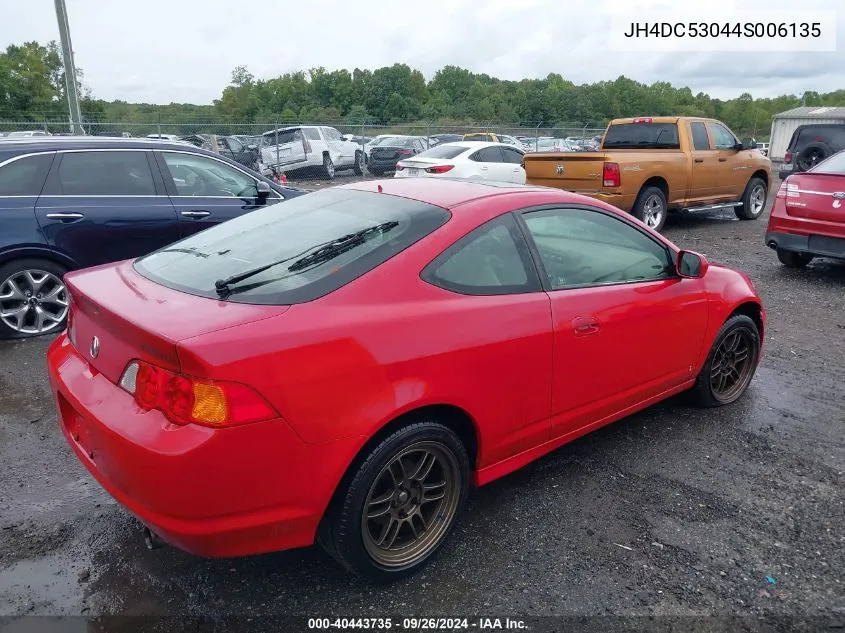 2004 Acura Rsx Type-S VIN: JH4DC53044S006135 Lot: 40443735