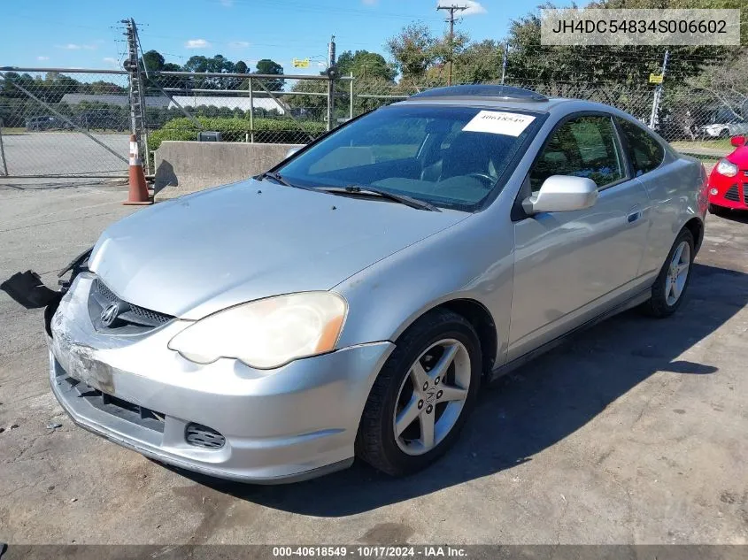 2004 Acura Rsx VIN: JH4DC54834S006602 Lot: 40618549