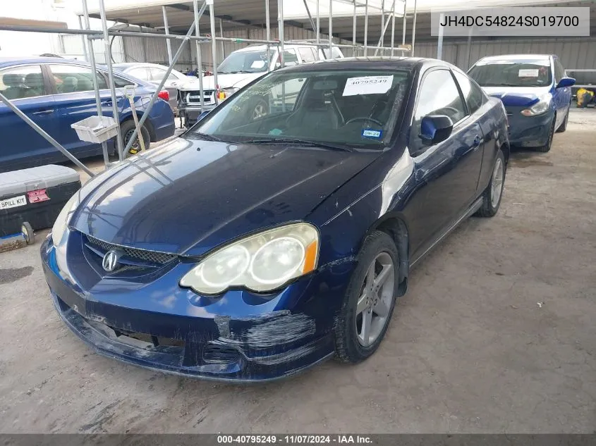 2004 Acura Rsx VIN: JH4DC54824S019700 Lot: 40795249