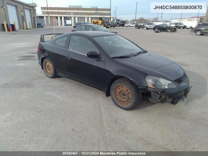 2005 Acura Rsx VIN: JH4DC54885S800870 Lot: 20182467