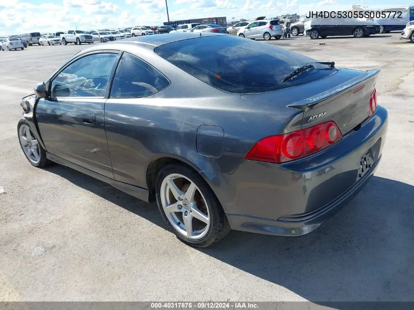 2005 Acura Rsx Type S VIN: JH4DC53055S005772 Lot: 40317875