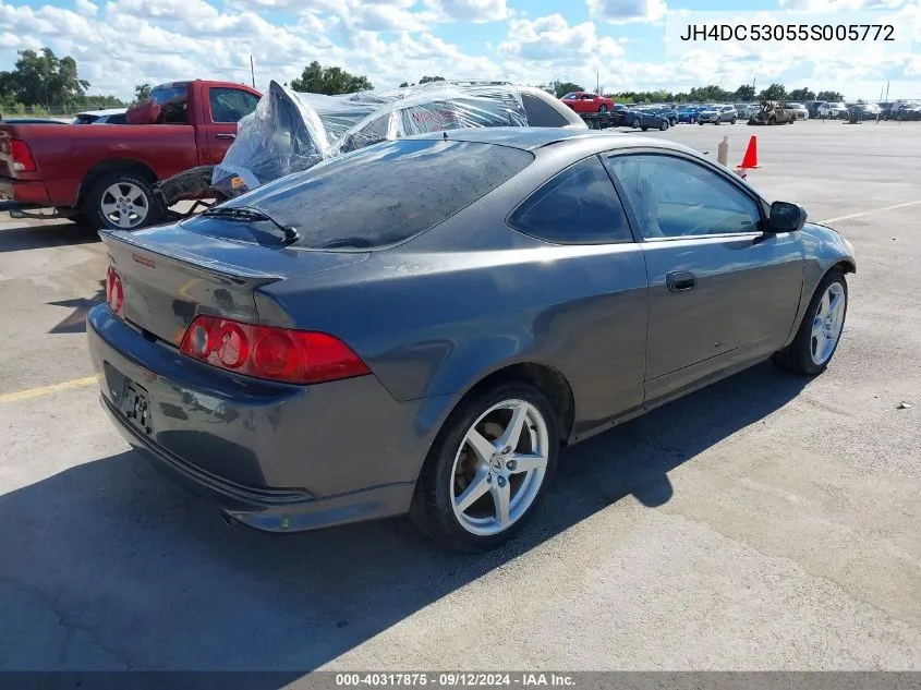 2005 Acura Rsx Type S VIN: JH4DC53055S005772 Lot: 40317875