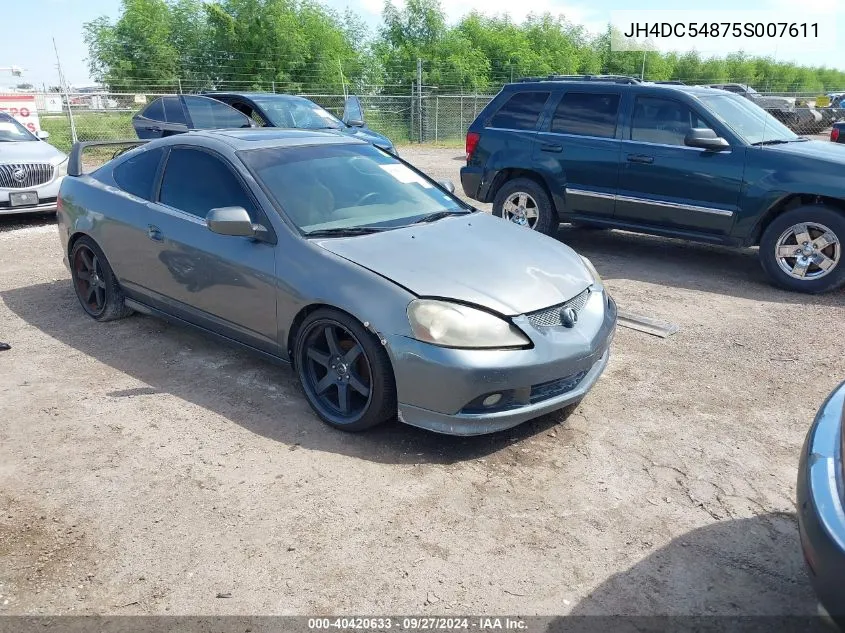 2005 Acura Rsx VIN: JH4DC54875S007611 Lot: 40420633