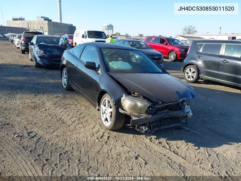 2005 Acura Rsx Type S VIN: JH4DC53085S011520 Lot: 40659233