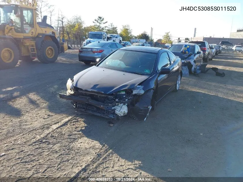 2005 Acura Rsx Type S VIN: JH4DC53085S011520 Lot: 40659233