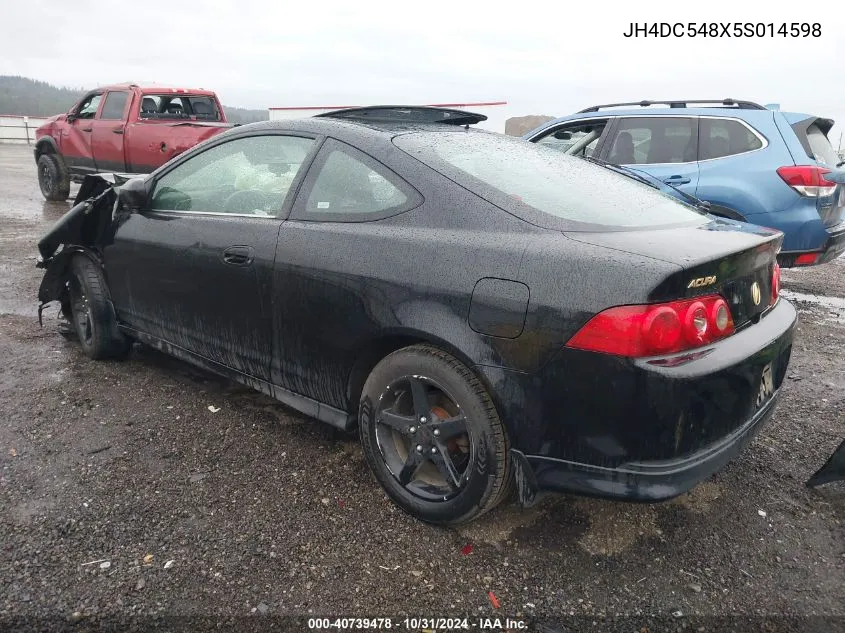 2005 Acura Rsx VIN: JH4DC548X5S014598 Lot: 40739478