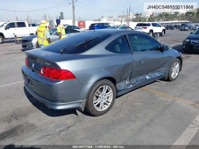 2005 Acura Rsx VIN: JH4DC54895S011868 Lot: 40777304