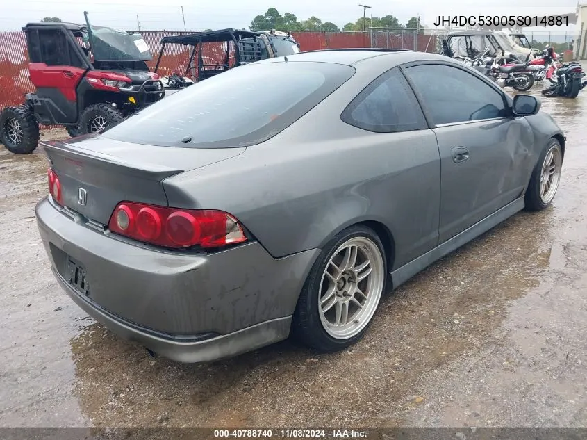 2005 Acura Rsx Type S VIN: JH4DC53005S014881 Lot: 40788740