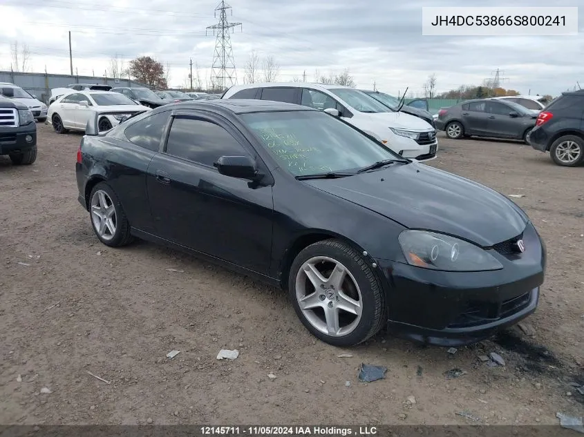 2006 Acura Rsx VIN: JH4DC53866S800241 Lot: 12145711