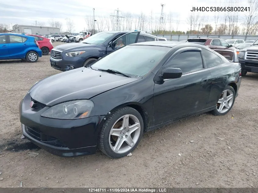 2006 Acura Rsx VIN: JH4DC53866S800241 Lot: 12145711