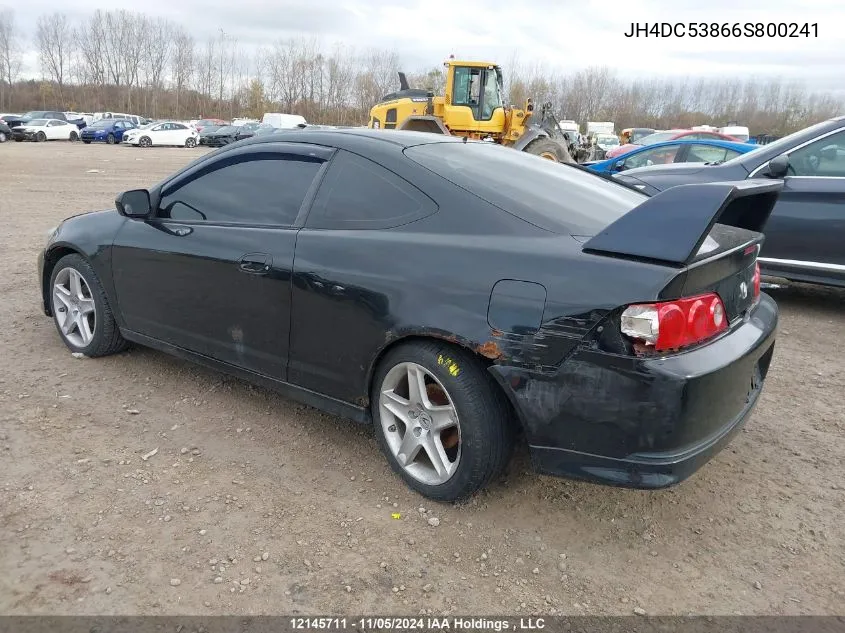 2006 Acura Rsx VIN: JH4DC53866S800241 Lot: 12145711