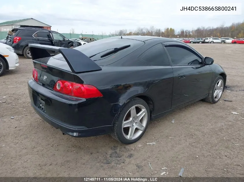 2006 Acura Rsx VIN: JH4DC53866S800241 Lot: 12145711