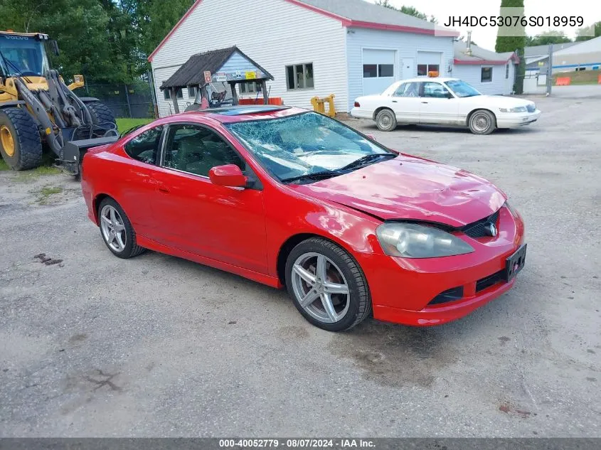 2006 Acura Rsx Type-S VIN: JH4DC53076S018959 Lot: 40504609