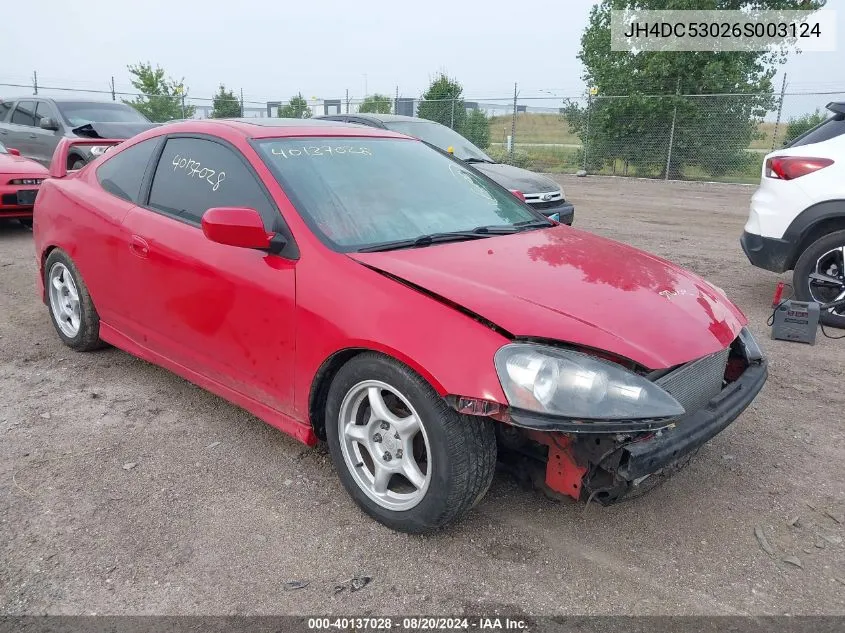 2006 Acura Rsx Type-S VIN: JH4DC53026S003124 Lot: 40137028