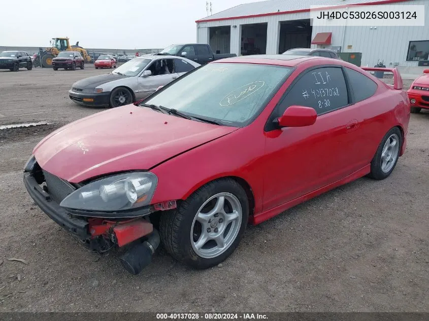 2006 Acura Rsx Type-S VIN: JH4DC53026S003124 Lot: 40137028