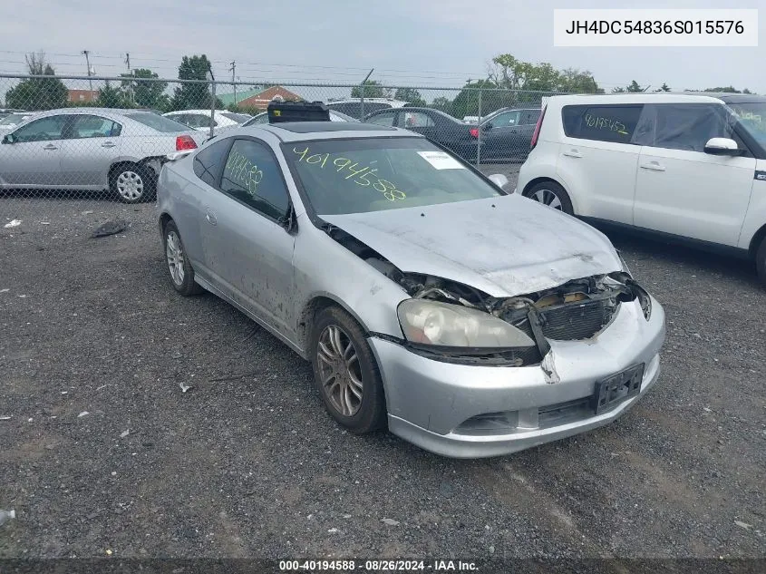 2006 Acura Rsx VIN: JH4DC54836S015576 Lot: 40194588