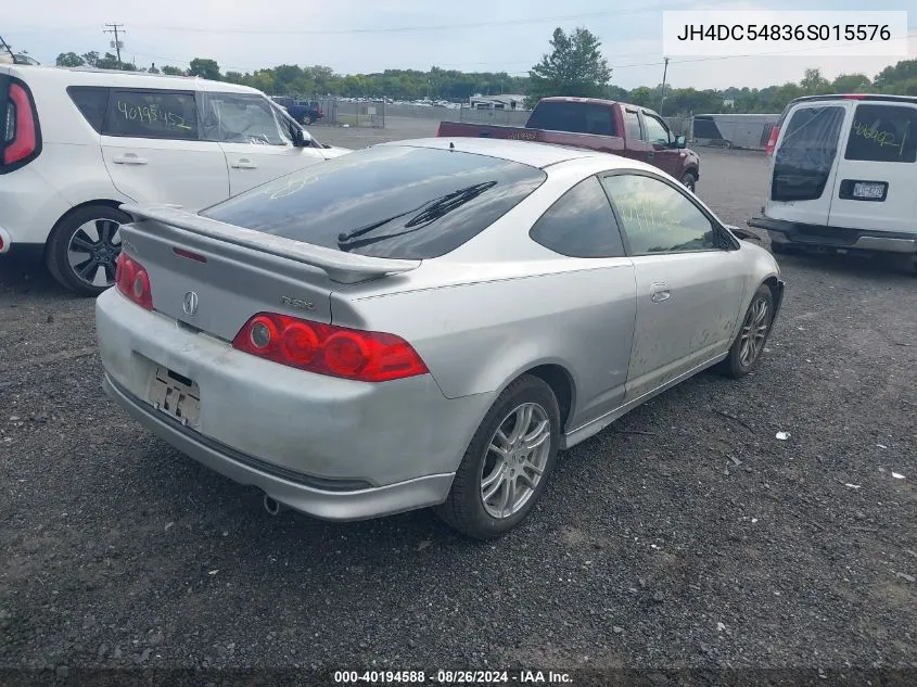 2006 Acura Rsx VIN: JH4DC54836S015576 Lot: 40194588