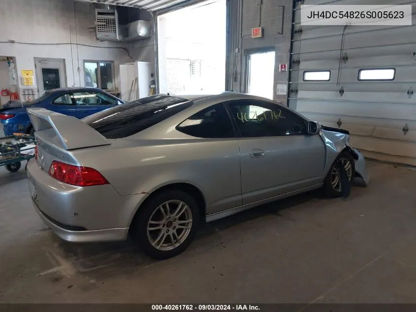 2006 Acura Rsx VIN: JH4DC54826S005623 Lot: 40261762