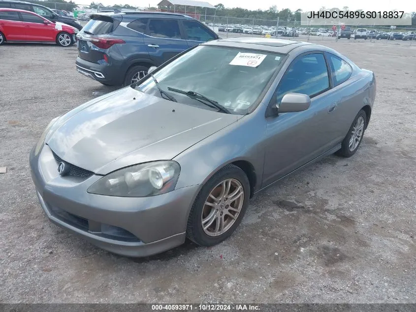 2006 Acura Rsx VIN: JH4DC54896S018837 Lot: 40593971