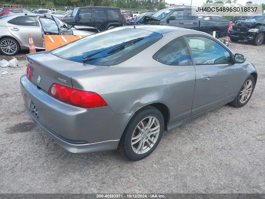 2006 Acura Rsx VIN: JH4DC54896S018837 Lot: 40593971