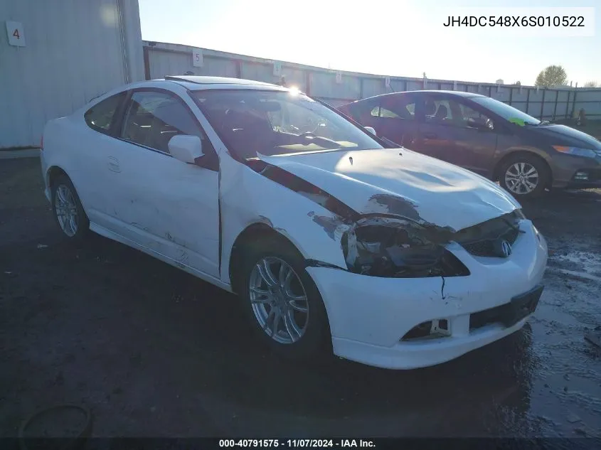 2006 Acura Rsx VIN: JH4DC548X6S010522 Lot: 40791575