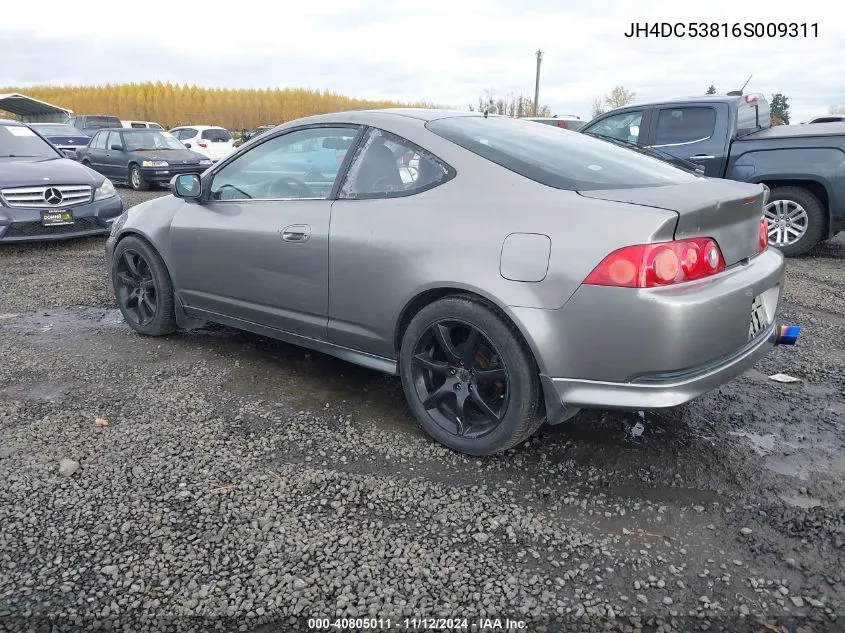 JH4DC53816S009311 2006 Acura Rsx