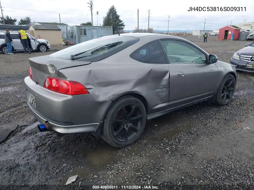 JH4DC53816S009311 2006 Acura Rsx