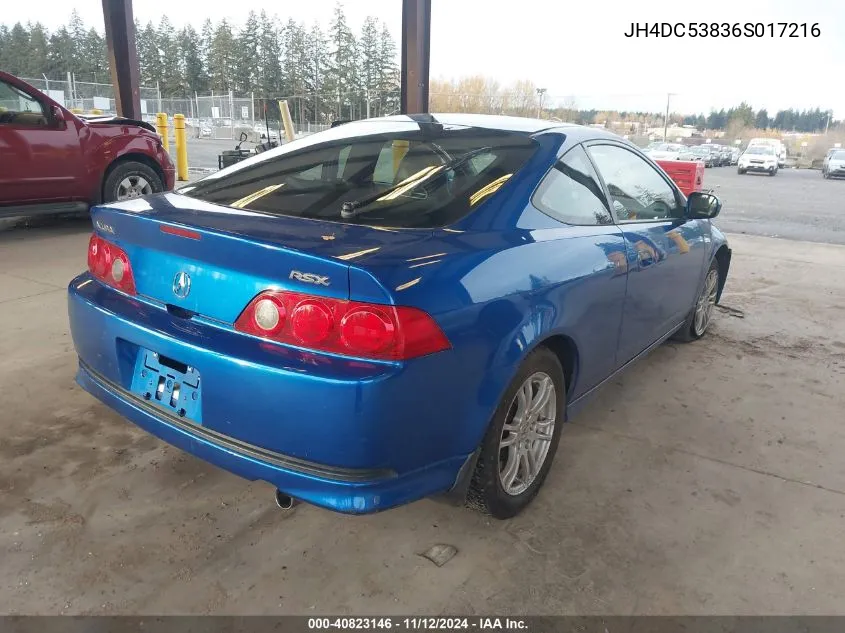 JH4DC53836S017216 2006 Acura Rsx