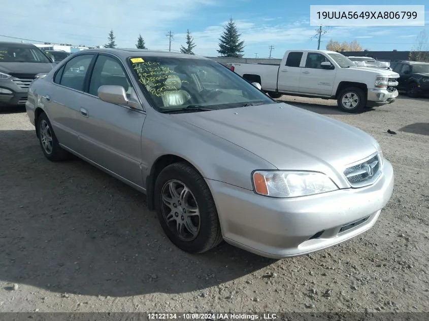 1999 Acura Tl VIN: 19UUA5649XA806799 Lot: 12122134