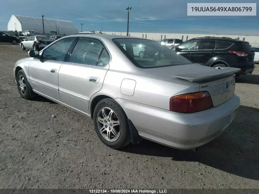 1999 Acura Tl VIN: 19UUA5649XA806799 Lot: 12122134