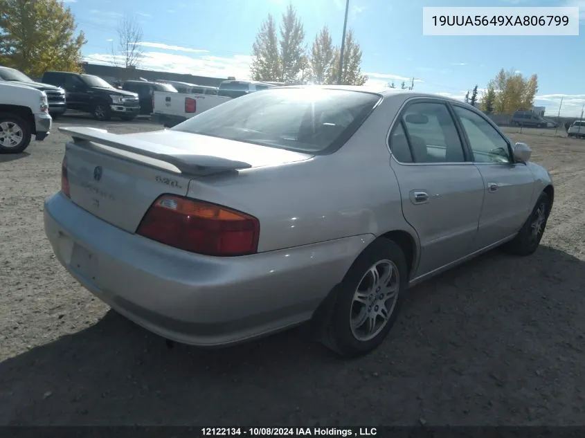 1999 Acura Tl VIN: 19UUA5649XA806799 Lot: 12122134