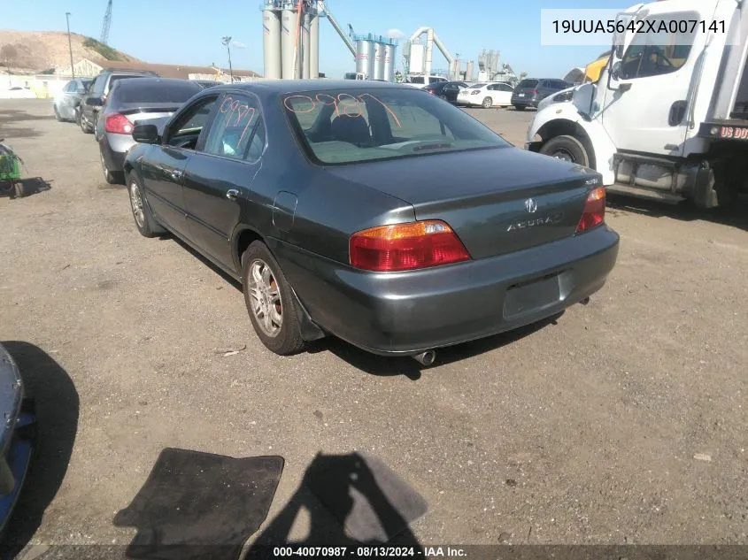 1999 Acura Tl 3.2 VIN: 19UUA5642XA007141 Lot: 40070987