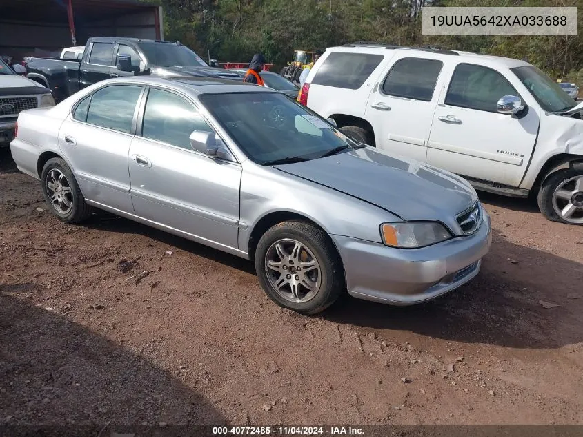 1999 Acura 3.2Tl VIN: 19UUA5642XA033688 Lot: 40772485