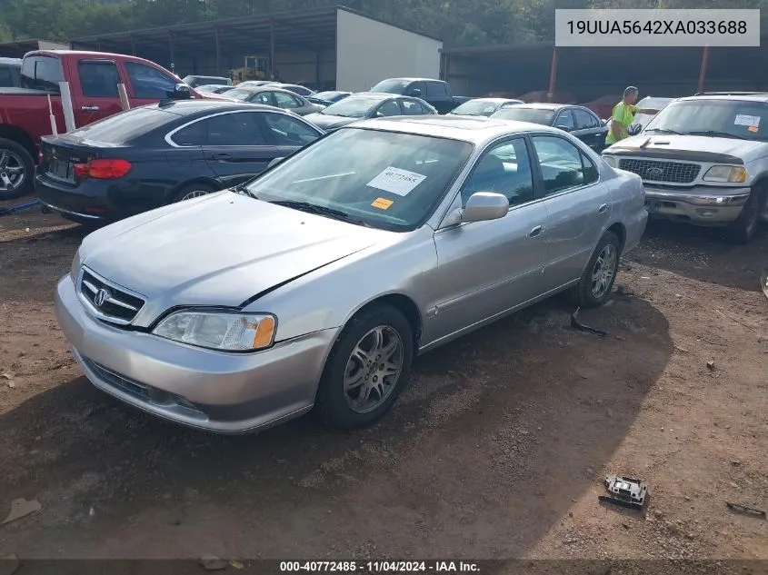 1999 Acura 3.2Tl VIN: 19UUA5642XA033688 Lot: 40772485