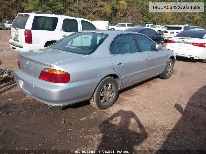 1999 Acura 3.2Tl VIN: 19UUA5642XA033688 Lot: 40772485