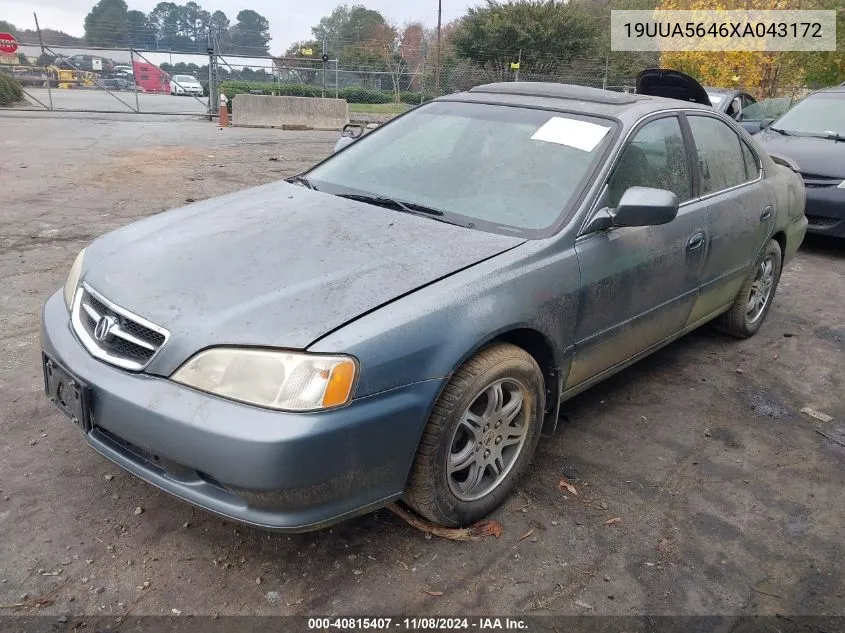 1999 Acura Tl 3.2 VIN: 19UUA5646XA043172 Lot: 40815407