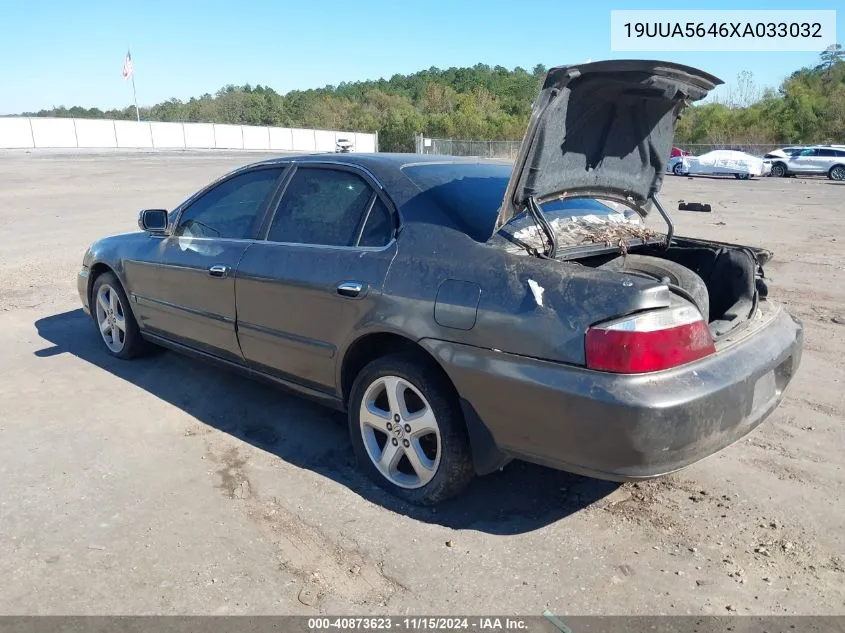 1999 Acura Tl 3.2 VIN: 19UUA5646XA033032 Lot: 40873623