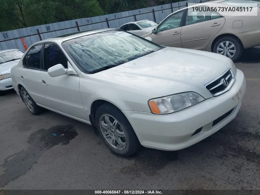 2000 Acura Tl 3.2 VIN: 19UUA5673YA045117 Lot: 40065847