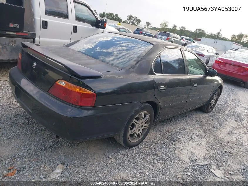 2000 Acura Tl VIN: 19UUA5673YA053007 Lot: 40240340