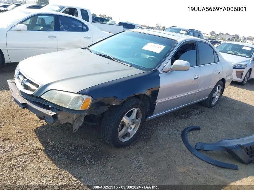 2000 Acura Tl 3.2 VIN: 19UUA5669YA006801 Lot: 40252915