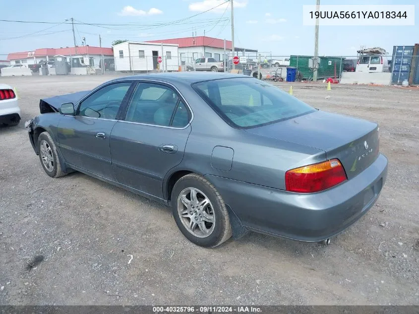 2000 Acura Tl 3.2 VIN: 19UUA5661YA018344 Lot: 40325796