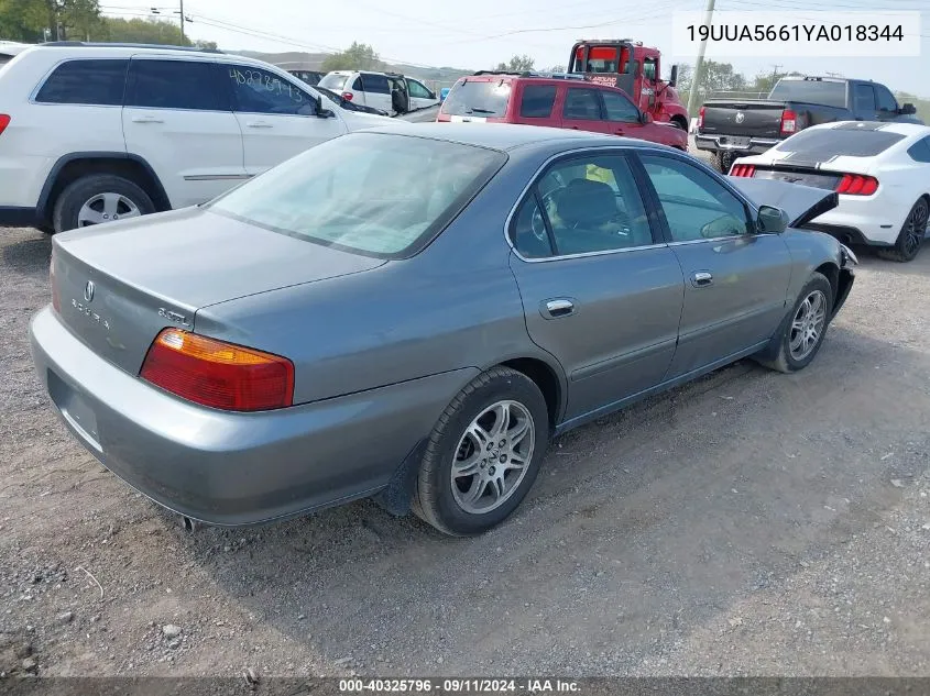 2000 Acura Tl 3.2 VIN: 19UUA5661YA018344 Lot: 40325796