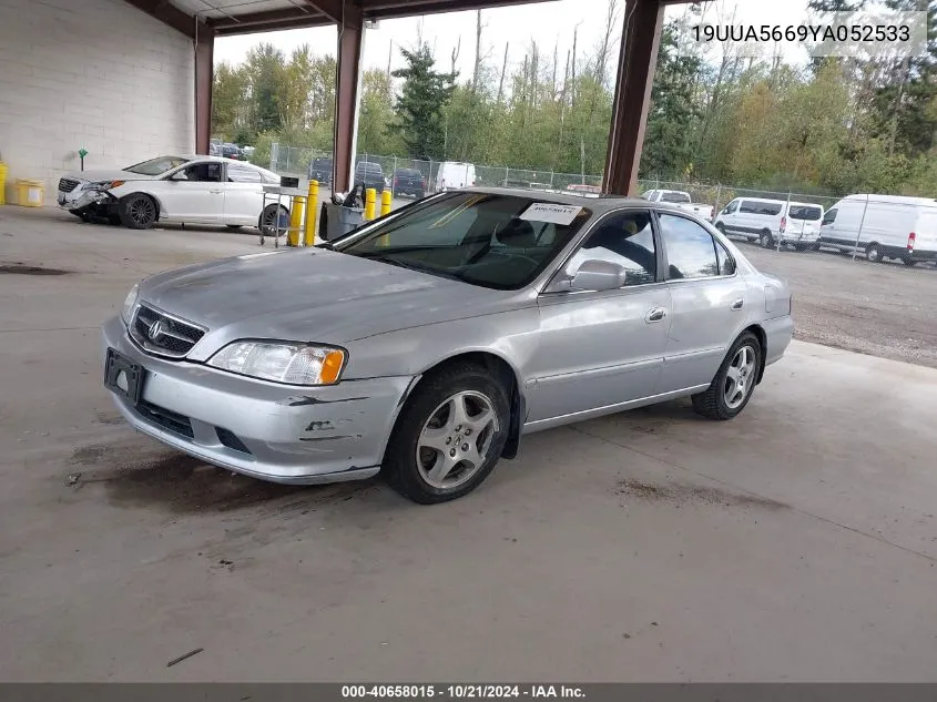 2000 Acura Tl 3.2 VIN: 19UUA5669YA052533 Lot: 40658015